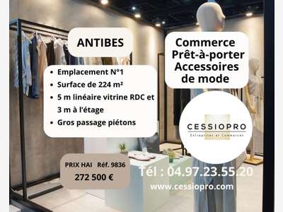 Cède FDC prêt à porter accessoires de mode Antibes
