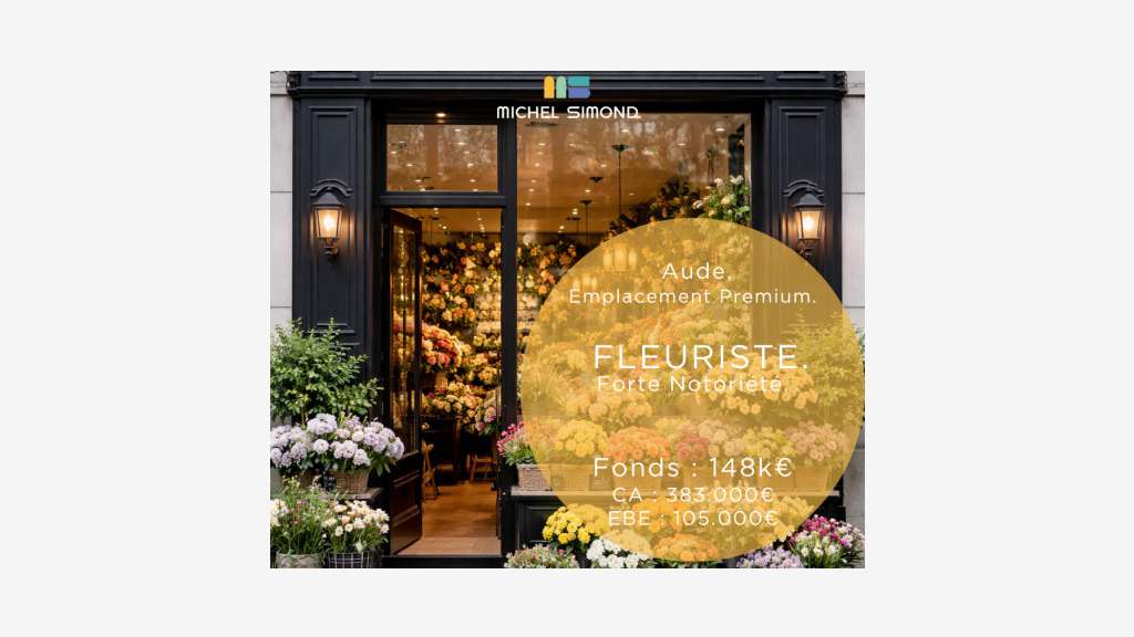 Vente FDC fleuriste empl premium dans l'Aude