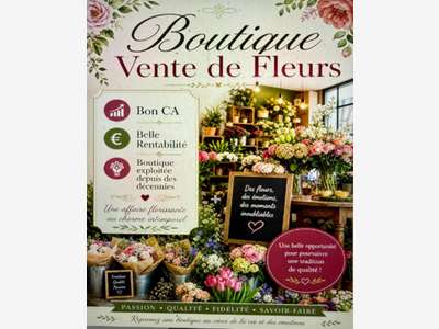 Vente FDC magasin de fleurs au coeur de la Bresse