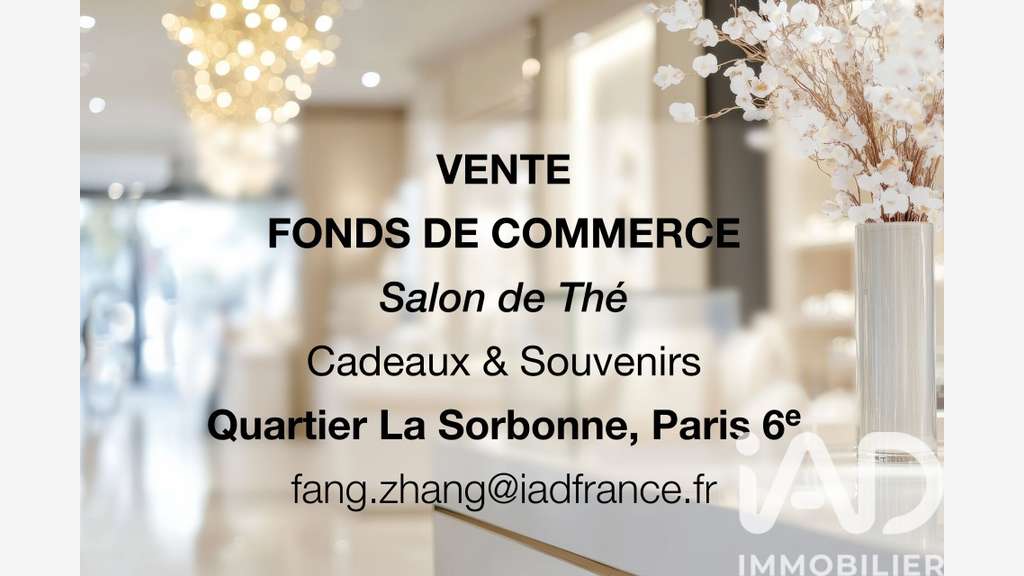 Vente salon de thé cadeaux fleurs à Paris Sorbonne