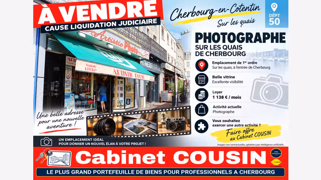 Vente photographe sur les quais de Cherbourg