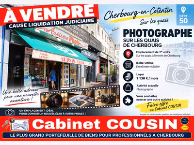 Vente photographe sur les quais de Cherbourg