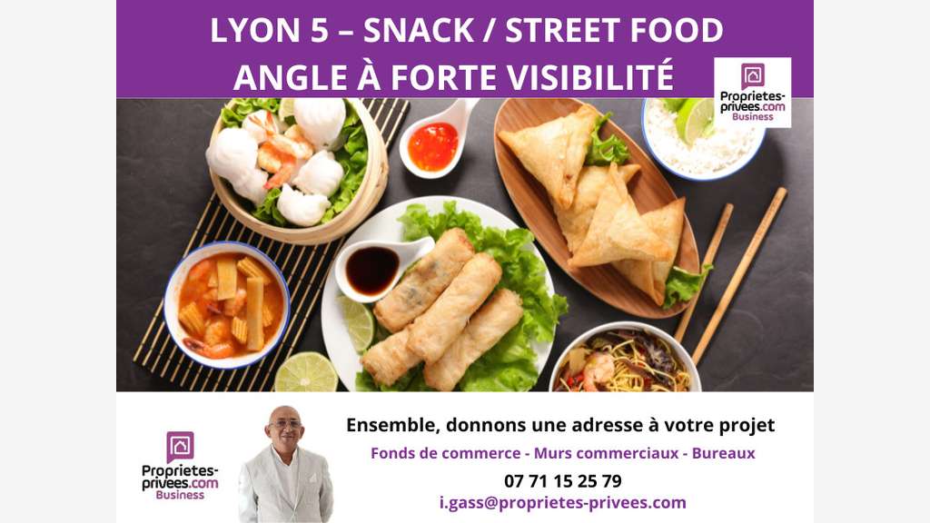 Vente FDC restauration street food 55m² à Lyon 5