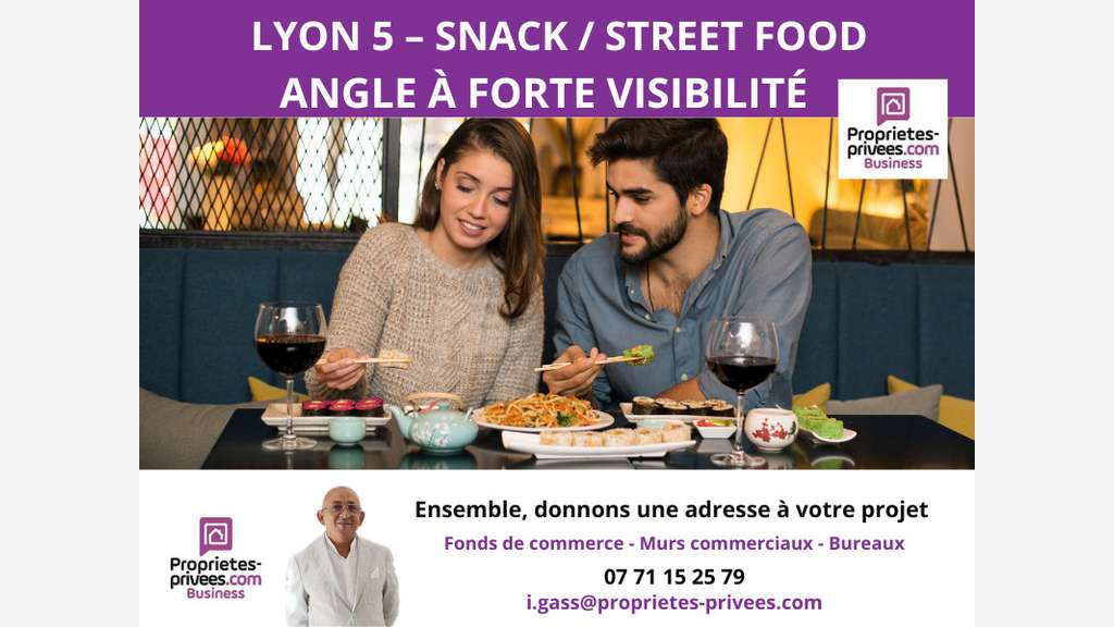 Vente FDC restauration street food 55m² à Lyon 5