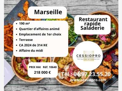 AV restaurant rapide avec terrasse à Marseille 