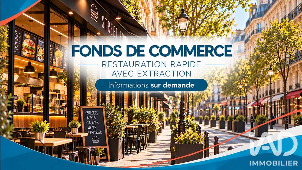 Vente restauration rapide avec extraction  à Paris