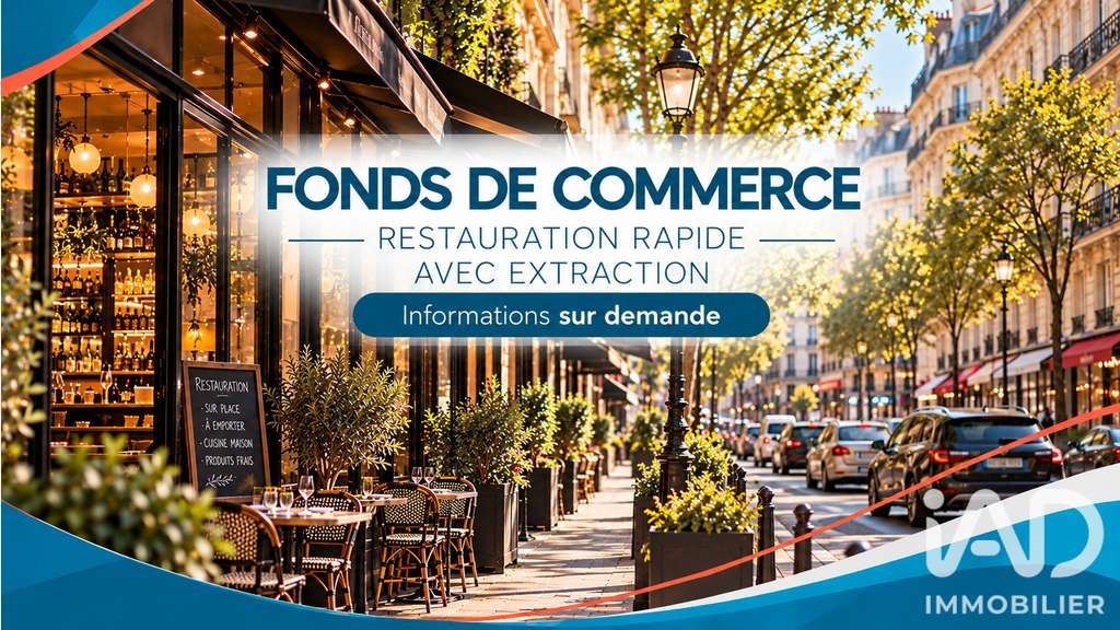 Vente restauration rapide avec extraction  à Paris