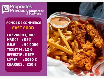 Vente restauration rapide au centre d'Amiens