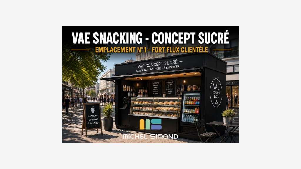 Vente kiosque VAE concept sucré secteur Caen