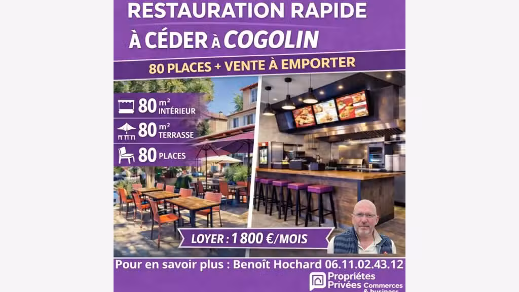 Vente restauration rapide zone dynamique à Cogolin