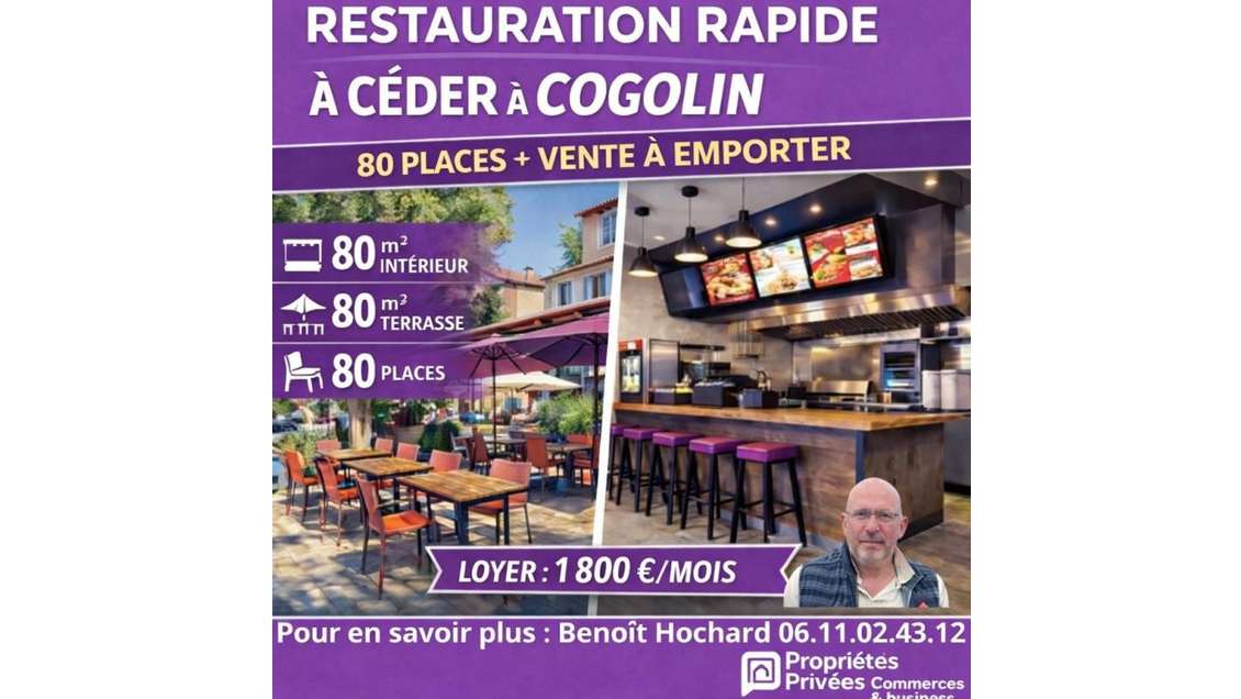 Vente restauration rapide zone dynamique à Cogolin