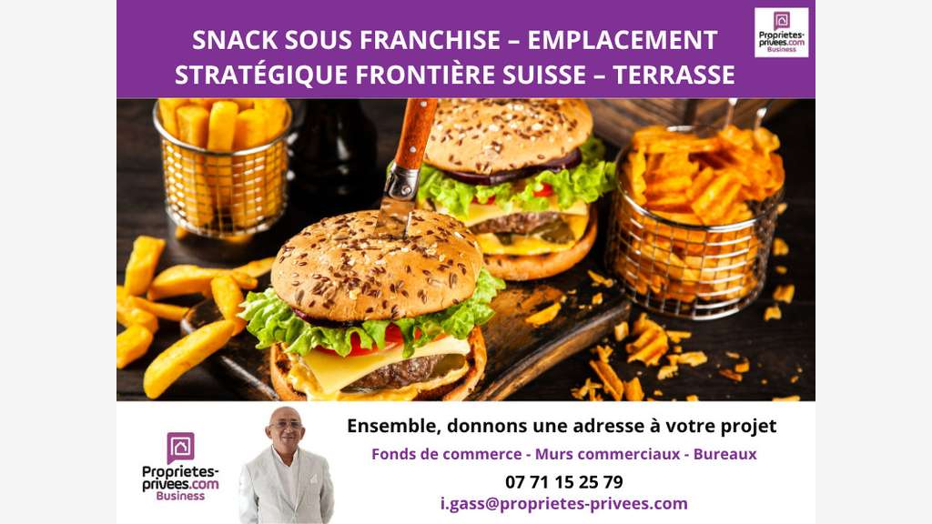 Vente snack frontalier terrasse à Ferney Voltaire