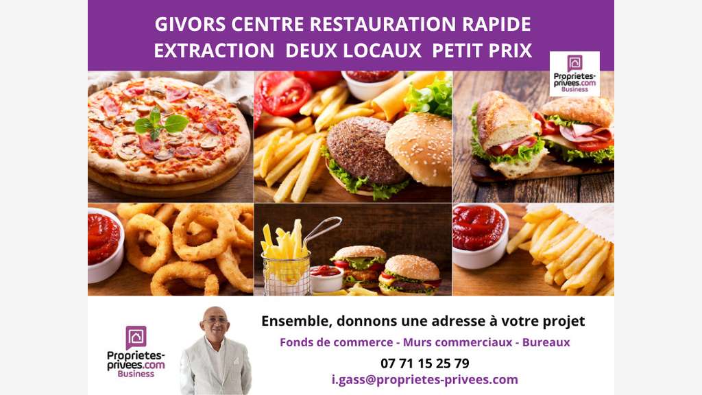 Vente FDC restauration rapide  mairie Givors