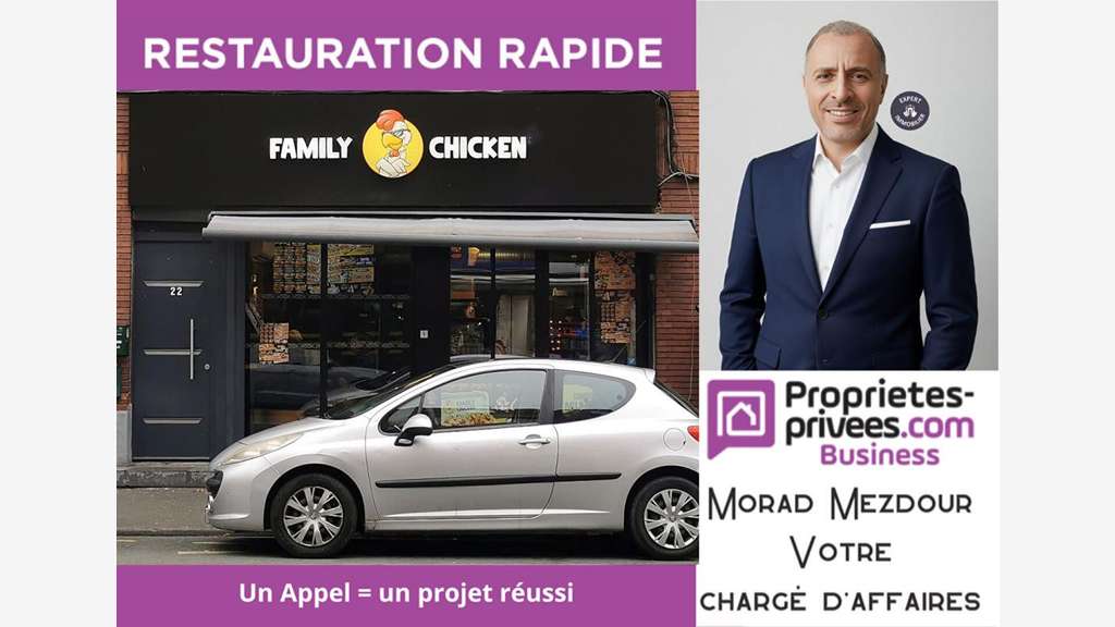 Exclu restauration rapide empl N°1 à Lille