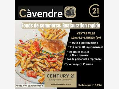 Vente restauration rapide à Lons Le Saunier centre