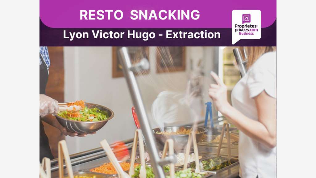 Vente restaurant rapide 44 couverts à Lyon 69002