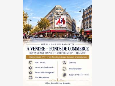 Vente restauration rapide à Paris Opéra Lafayette