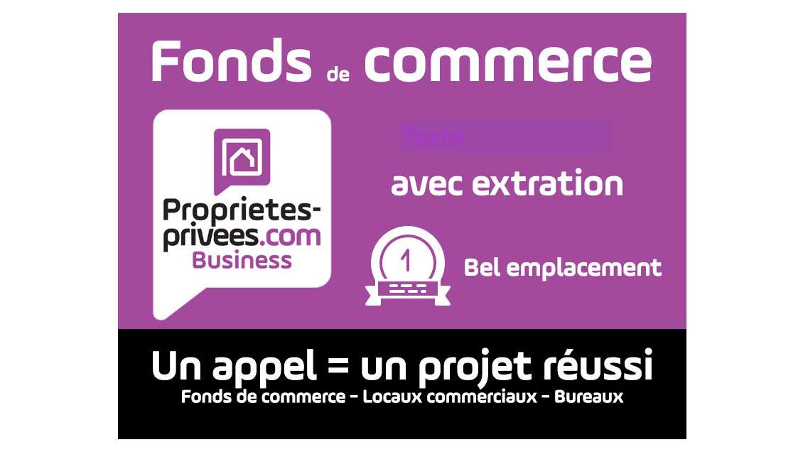 Vente restauration rapide extraction à Paris 75020