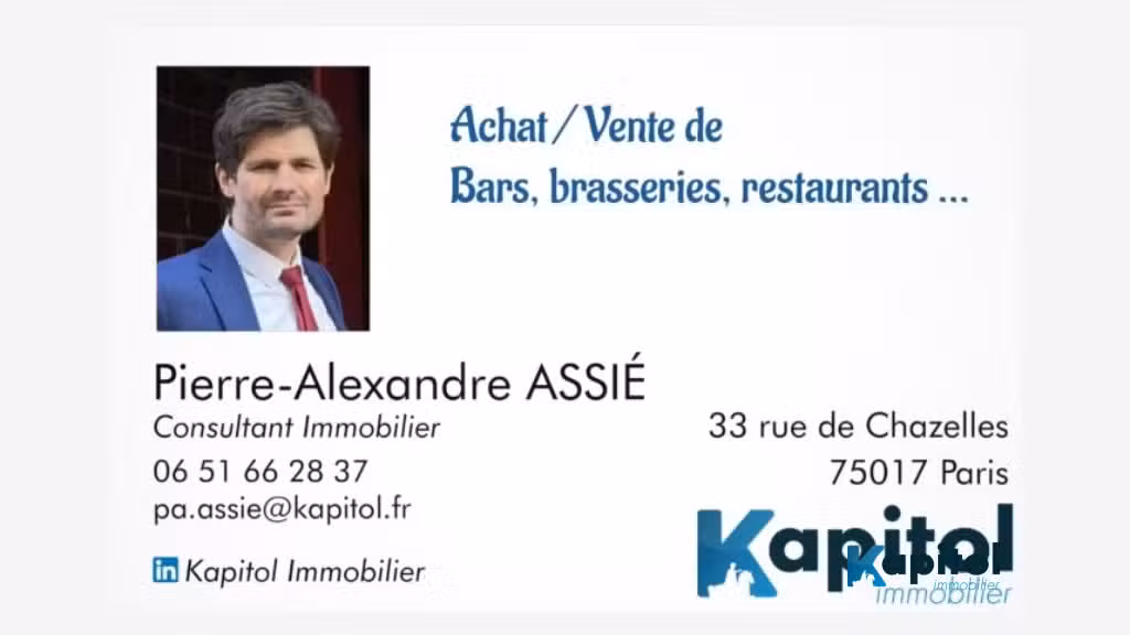 Vente bar à vins à Paris 75004 coeur du Marais