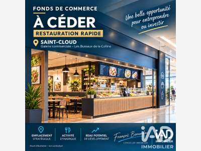Vente restauration rapide en galerie à Saint-Cloud