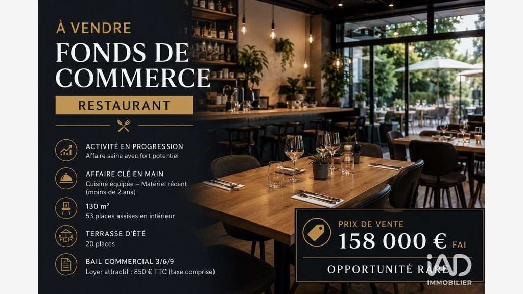 Cède restauration rapide saine et rentable à Ussel