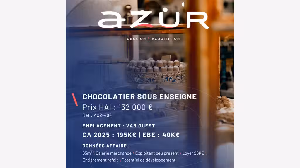 VENTE Chocolatier Revente et Produits Divers