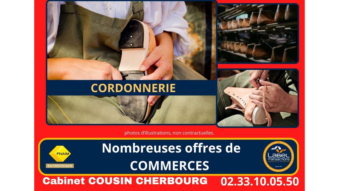 Vente FDC cordonnerie cle minute à Equeurdreville