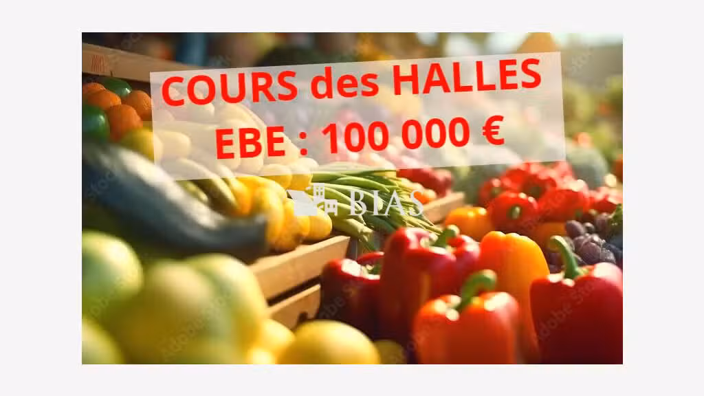 Vente murs et fonds cours des halles à Dieppe