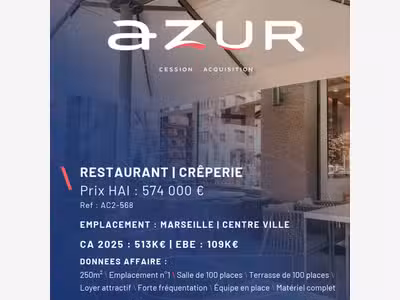 Vente crêperie emplacement N°1 loyer attractif