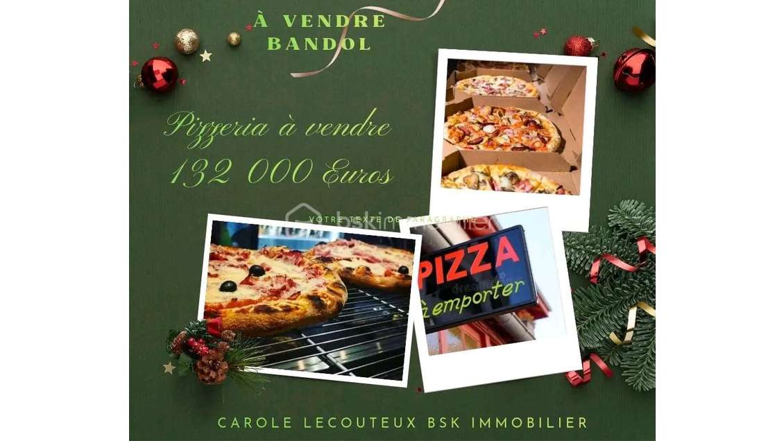 À vendre pizzeria avec terrasse à Bandol