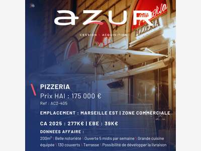 VENTE Pizzeria réputée en zone commerciale 13