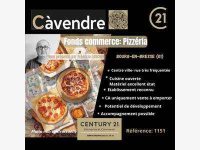 A vendre pizzéria au coeur de Bourg En Bresse