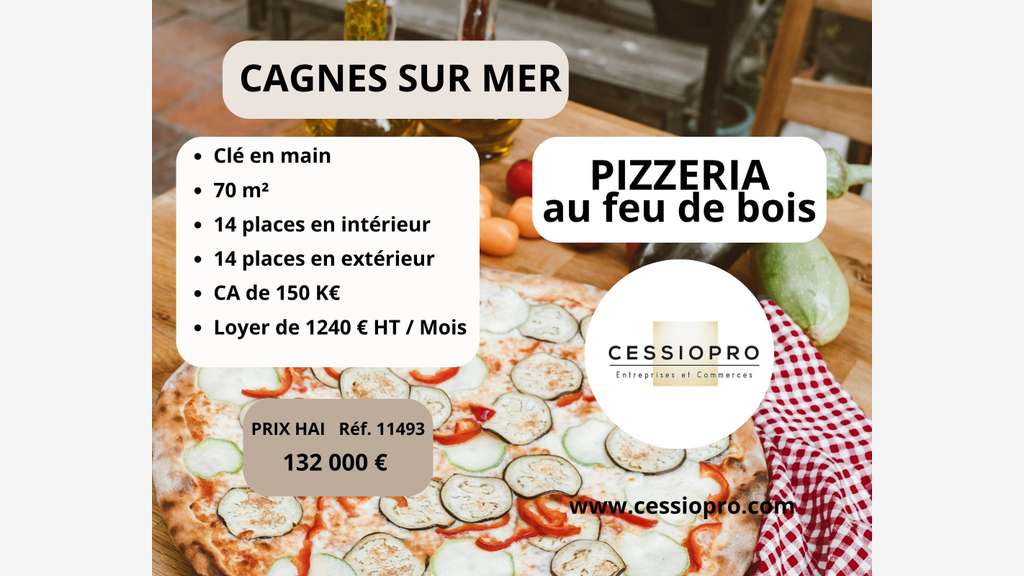 AV pizzeria au feu de bois clé en main Cagnes/Mer