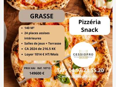 Vente pizzeria/snack en ZA secteur Grasse (06)