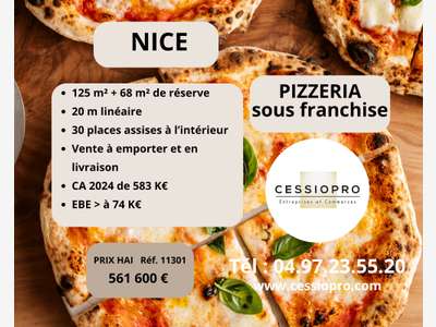 A vendre pizzeria sous franchise reconnue à Nice