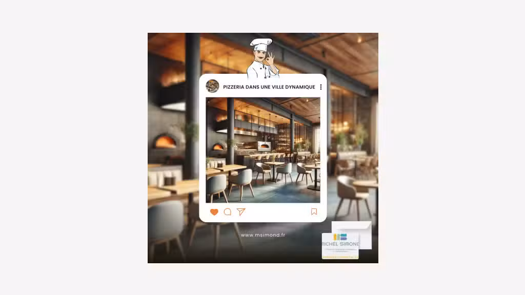 AV pizzeria dans une petite ville en essor 66