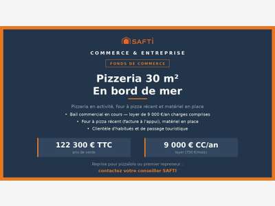 AV Pizzeria 30m² en bord de mer Roquebrune/Argens