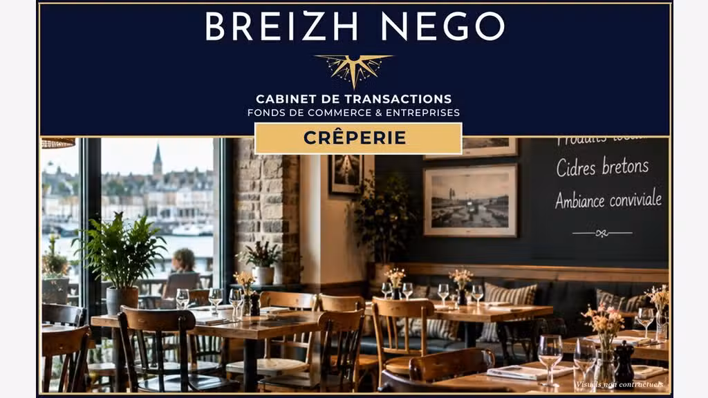 Vente crêperie-limonade avec vue mer Sud Bretagne