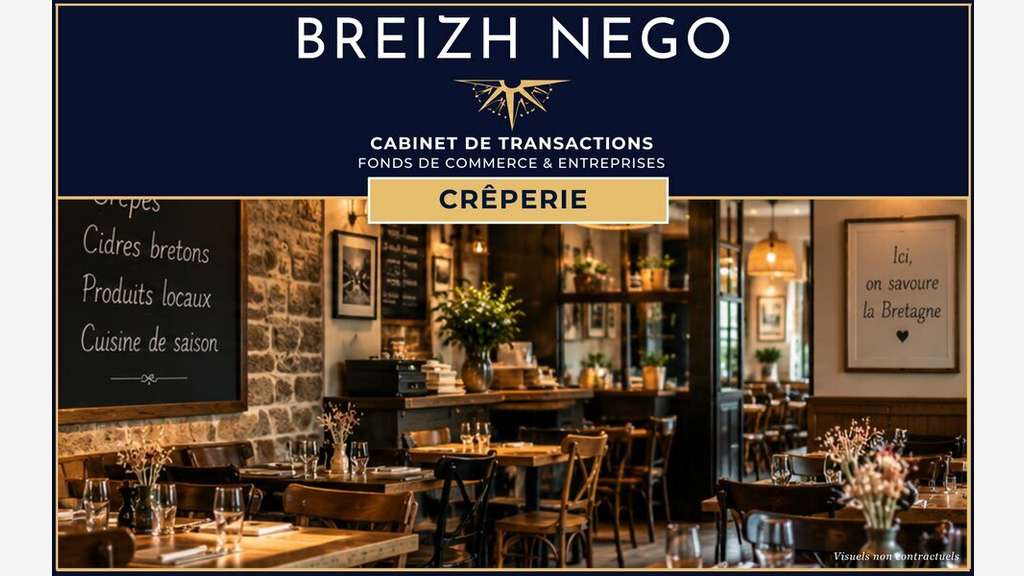 A vendre crêperie terrasse vue mer en Bretagne