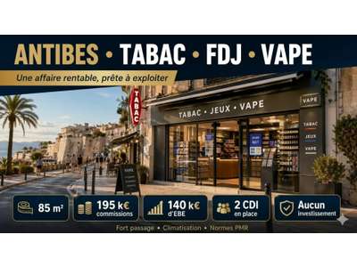 Vente Tabac - Presse - Loto à Antibes