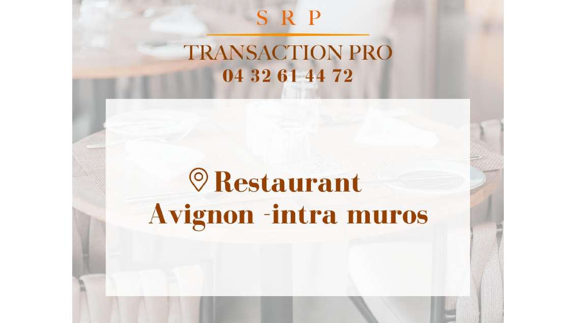 Vente restaurant à Avignon intra muros