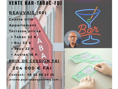 Vente Bar - Brasserie - Tabac à Beauvais