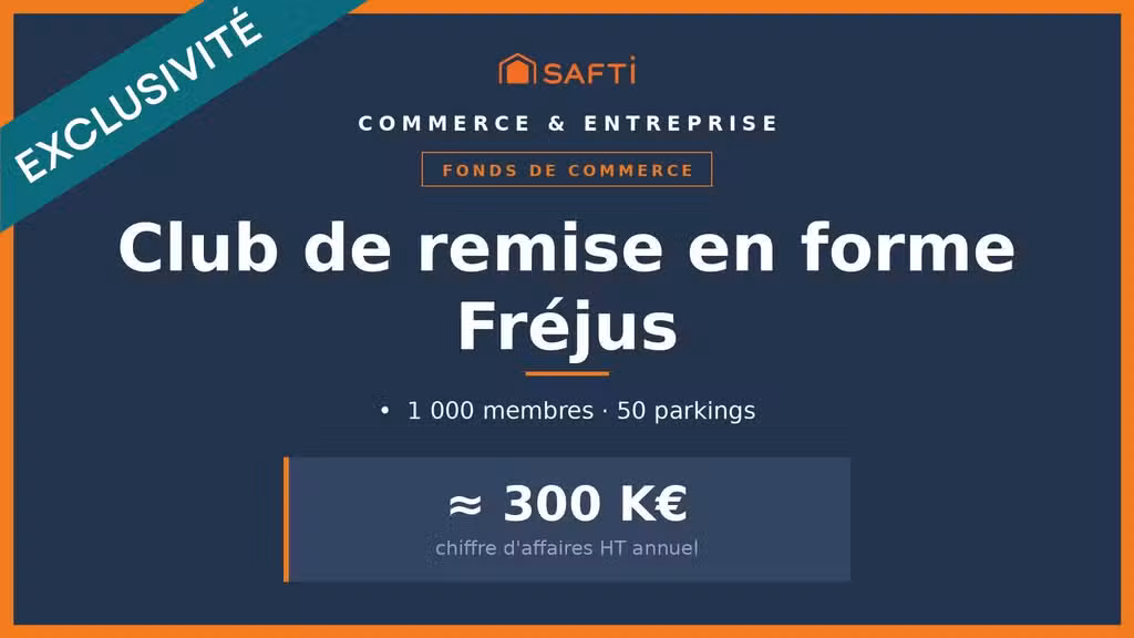 Cède salle de sport 1000 adh 700m² CA 300K Fréjus