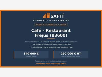 Cède restaurant éprouvé emplacement premium Fréjus