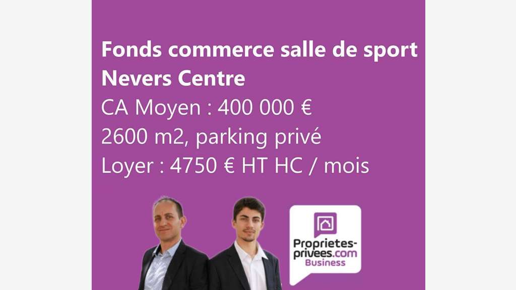 Vente fonds de commerce salle de sport à Nevers