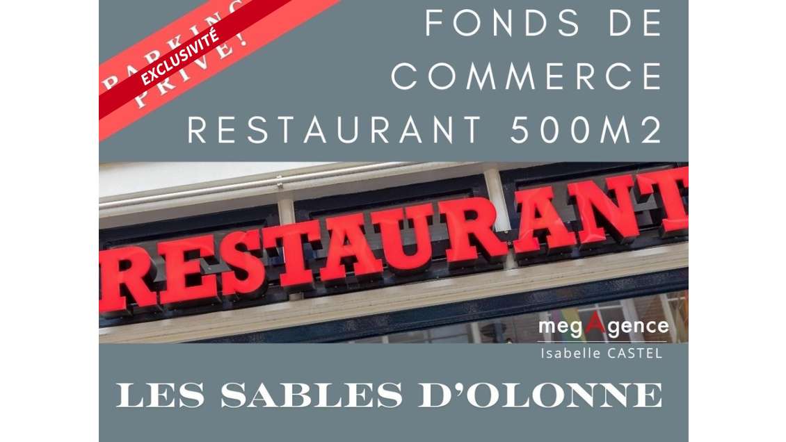 A vendre FDC restauration aux Sables D'Olonne