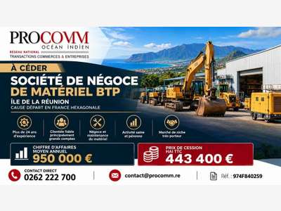 Cession FDC matériel BTP à Saint Leu Réunion