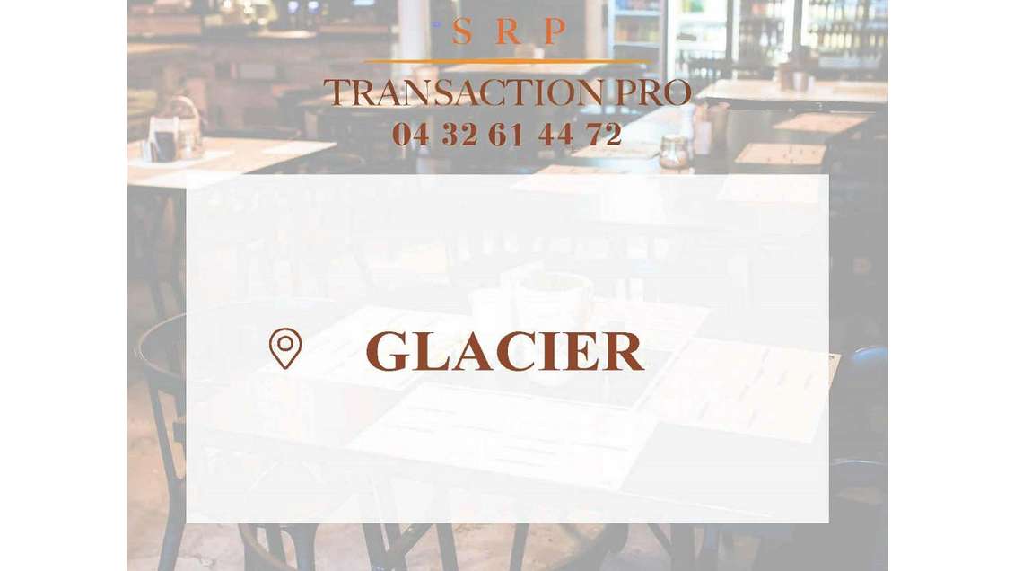 AV fonds de commerce glacier terrasse à Lourmarin