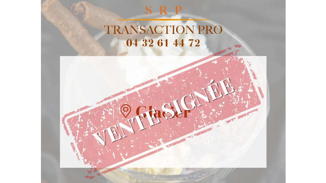 Vente FDC glacier dans village du Pays dAix