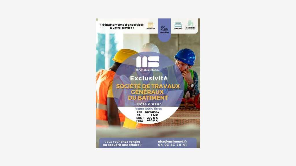 Exclusivité vente société générale du bâtiment  